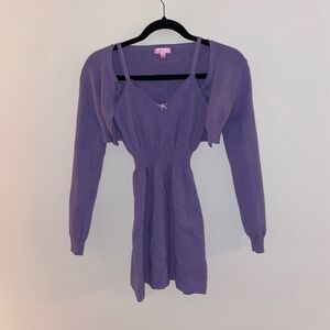 Sugarthrillz Purple Sweater Dress set